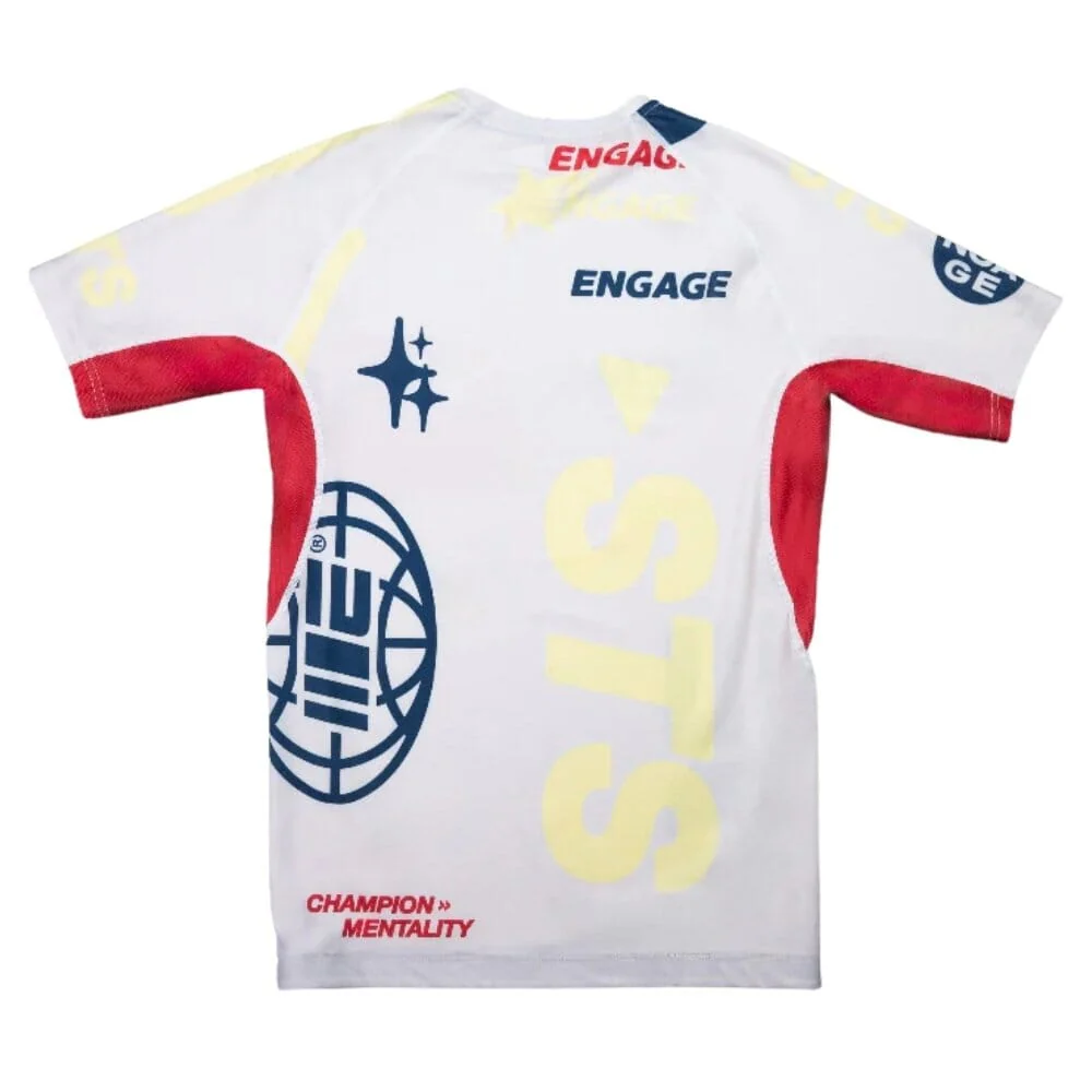 Engage Set The Standard Short Sleeve Rashguard White - Image 4