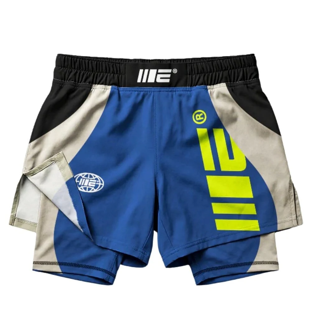 Engage Velocity 2-in-1 Hybrid Shorts Blue/White/Yellow
