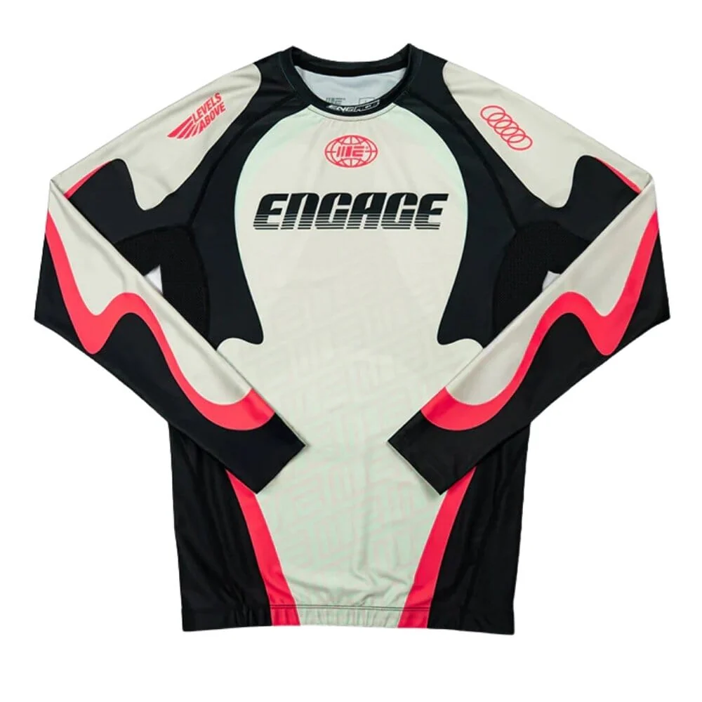 Engage Y2K NRG Long Sleeve Rashguard Black/Red/White