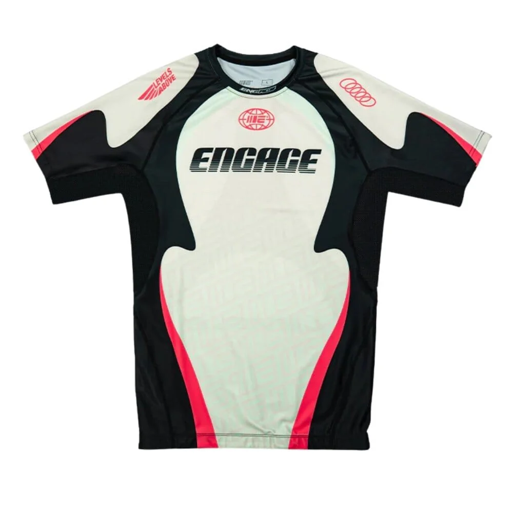 Engage Y2K NRG Short Sleeve Rashguard Black/Red/White