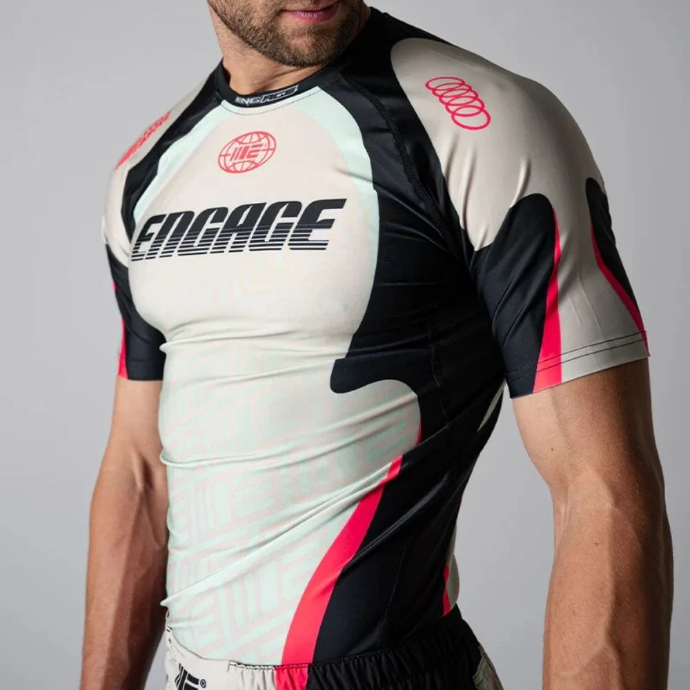 Engage Y2K NRG Short Sleeve Rashguard Black/Red/White - Image 8