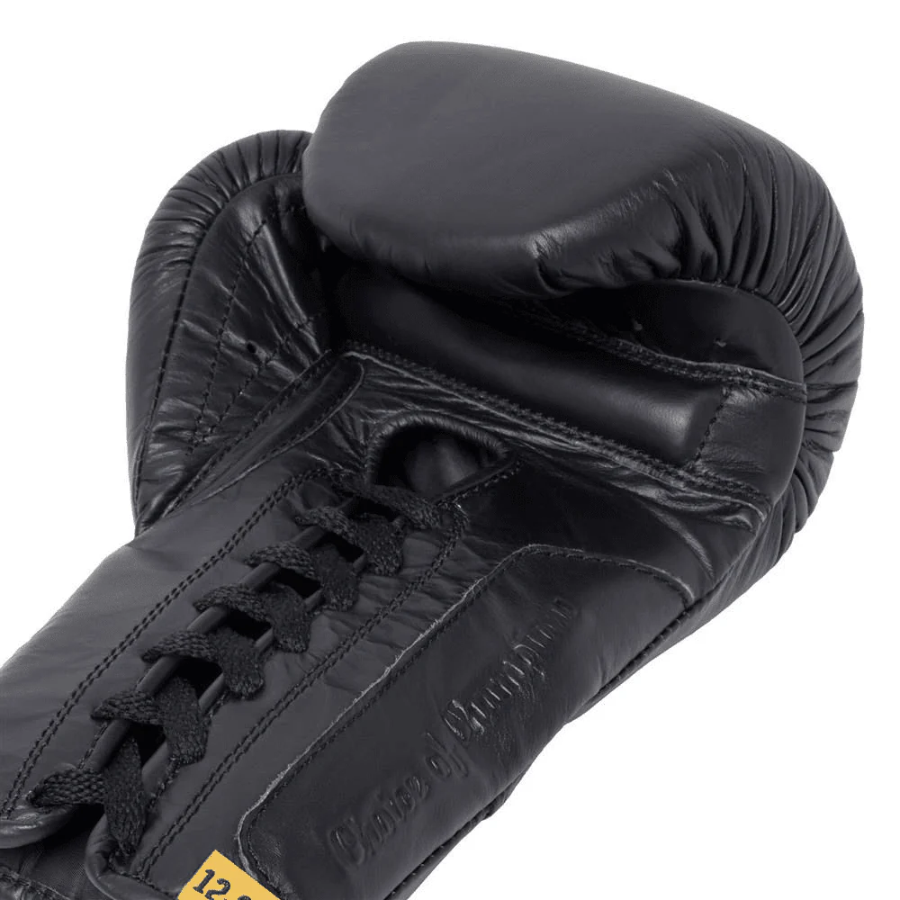 Everlast 1910 Pro Boxing Gloves Laced Black - Image 4