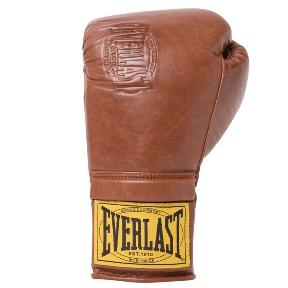 Everlast 1910 Pro Boxing Gloves Laced Brown - Image 6