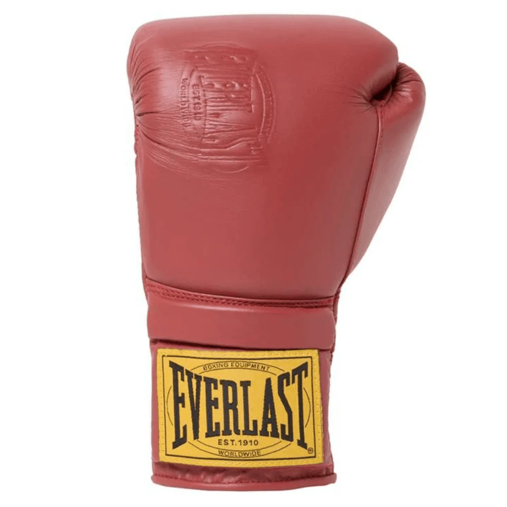 Everlast 1910 Pro Boxing Gloves Laced Red - Image 2