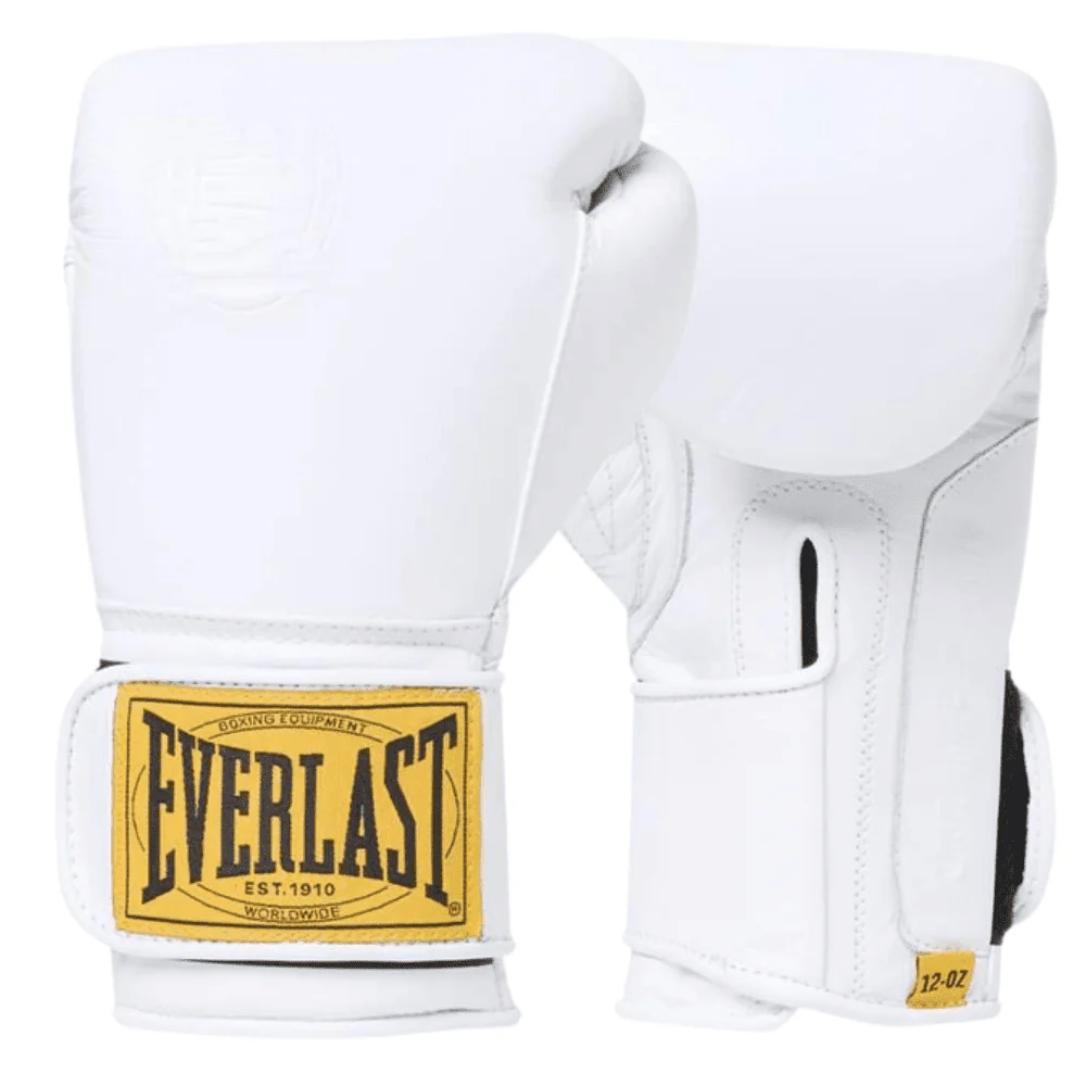 Everlast 1910 Pro Boxing Gloves White