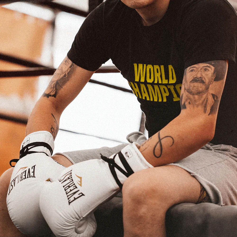 Everlast Mx2 Laced Training Gloves Red/Gold - Image 5