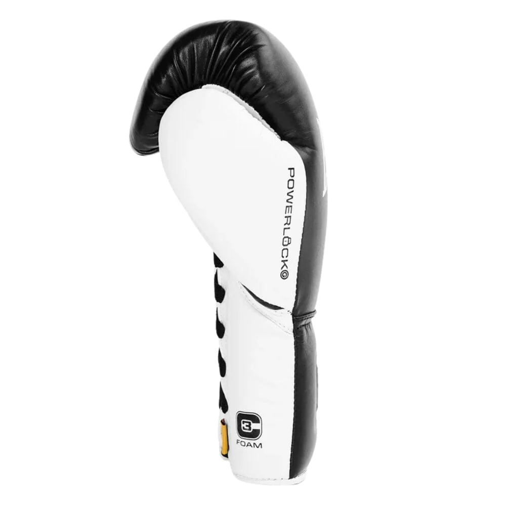 Everlast Powerlock OG Laced Fight Gloves Black/White - Image 3