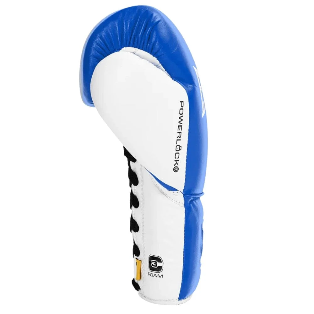 Everlast Powerlock OG Laced Fight Gloves Blue/White - Image 3