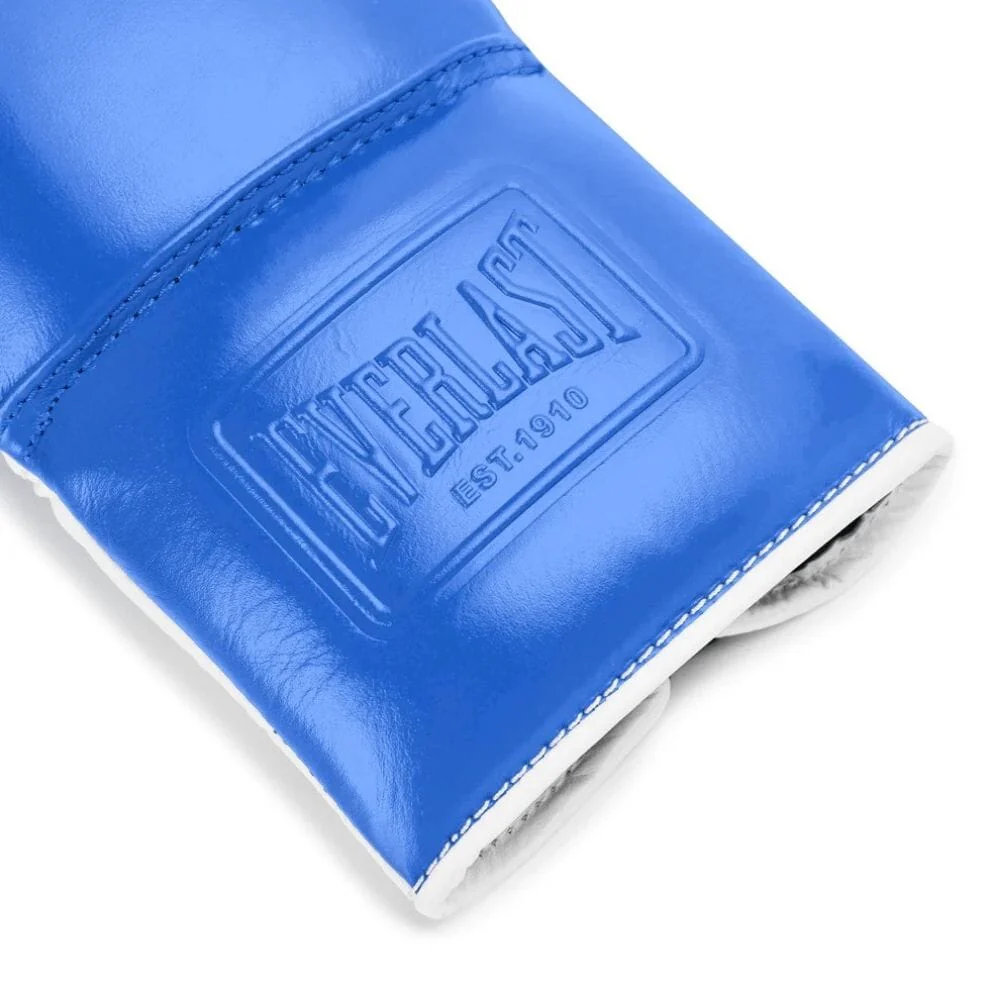 Everlast Powerlock OG Laced Fight Gloves Blue/White - Image 4