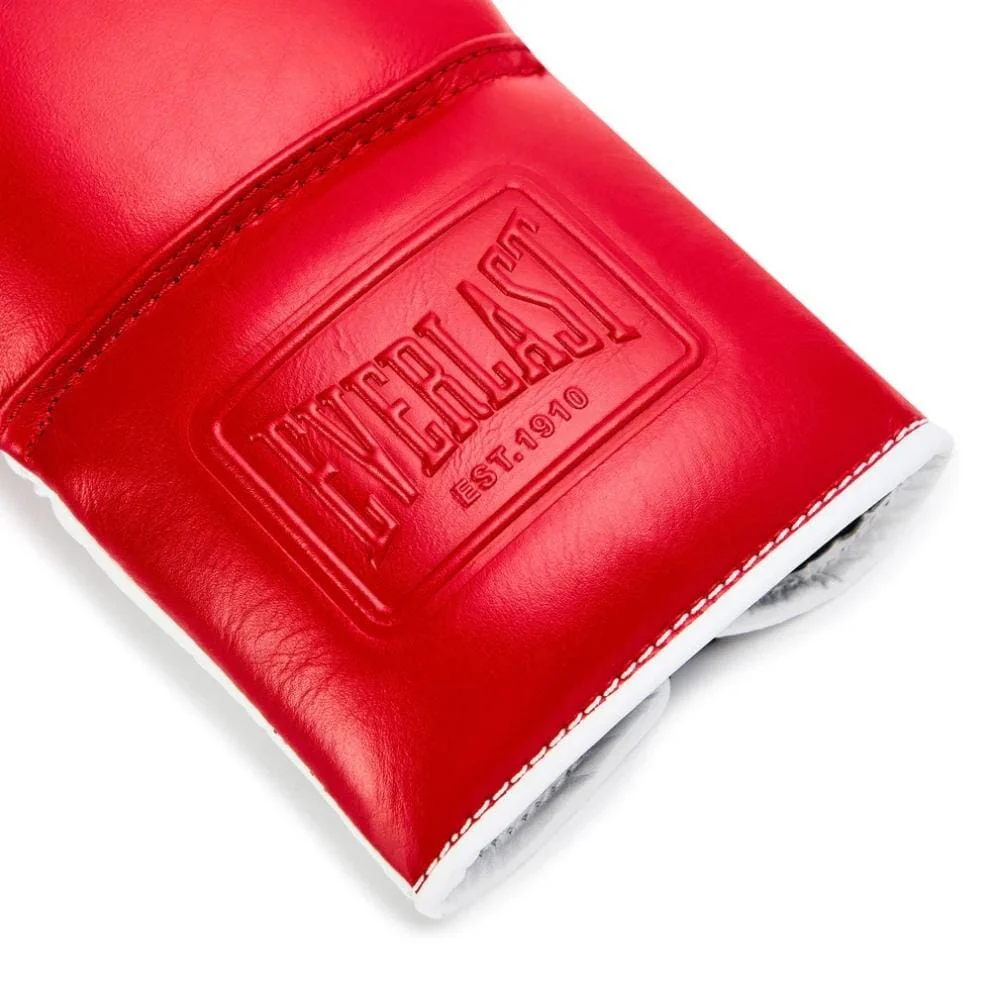 Everlast Powerlock OG Laced Fight Gloves Red/White - Image 4
