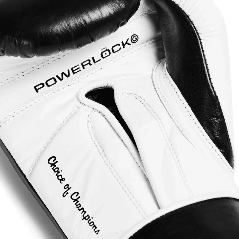 Everlast Powerlock Pro OG Boxing Gloves Black/White - Image 2