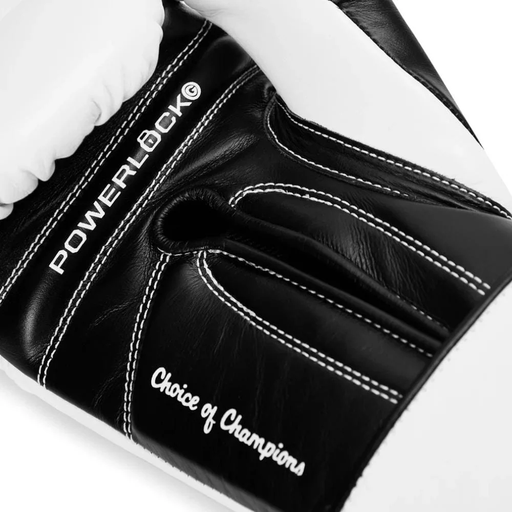 Everlast Powerlock Pro OG Boxing Gloves White/Black - Image 2