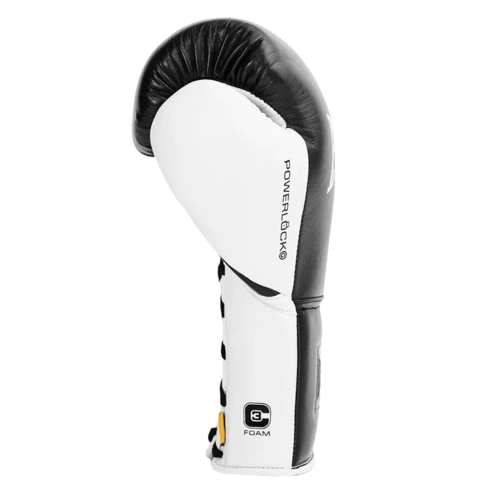 Everlast Powerlock Pro OG Laced Boxing Gloves Black/White - Image 4