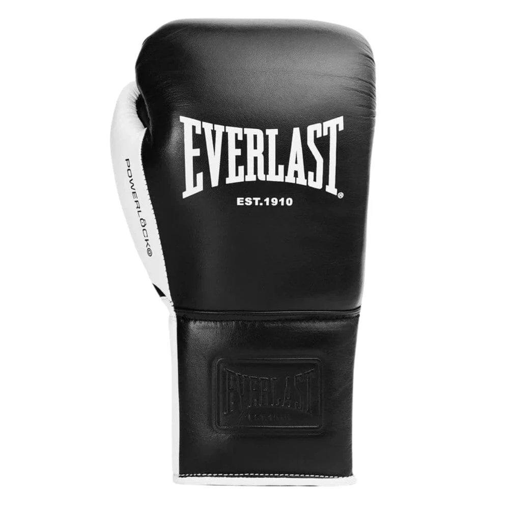 Everlast Powerlock Pro OG Laced Boxing Gloves Black/White - Image 5