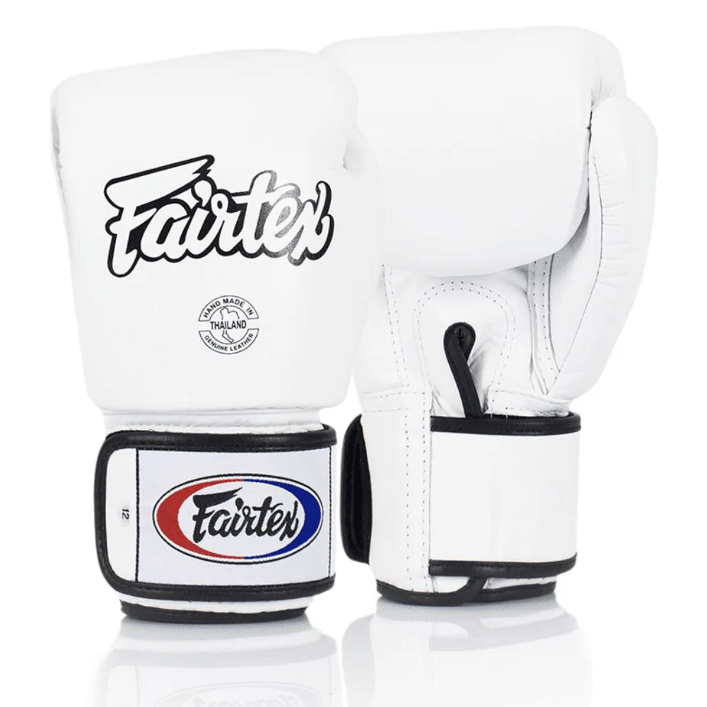 Fairtex BGV1 Universal Muay Thai Boxing Gloves White