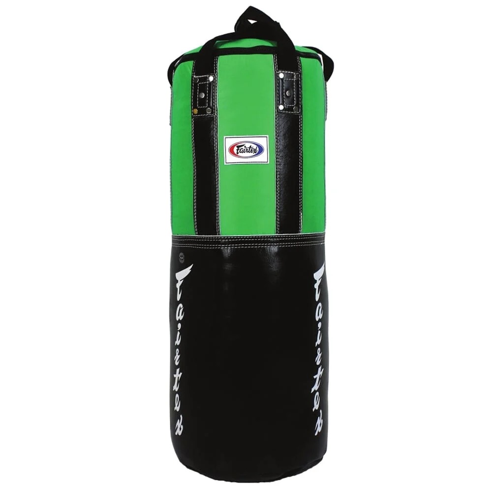 Fairtex HB3 Unfilled Extra-Large Heavy Bag Black/Green - Image 2