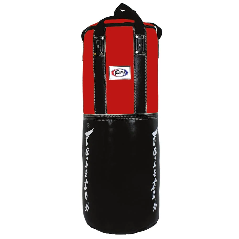 Fairtex HB3 Unfilled Extra-Large Heavy Bag Black/Red - Image 2