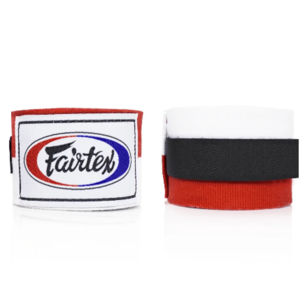 Fairtex HW2 Cotton Hand Wraps Red/White