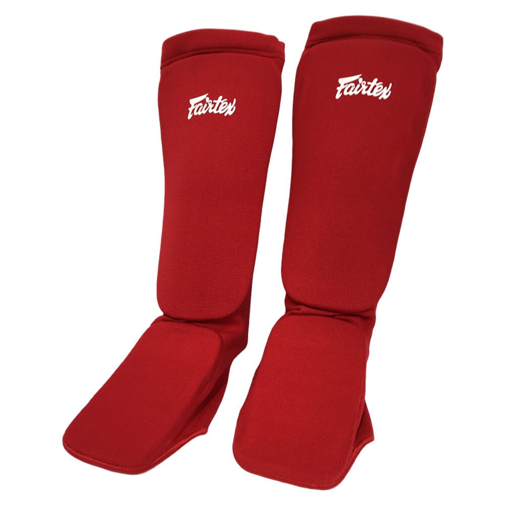 Fairtex SPE1 Fabric Shin Pads Red