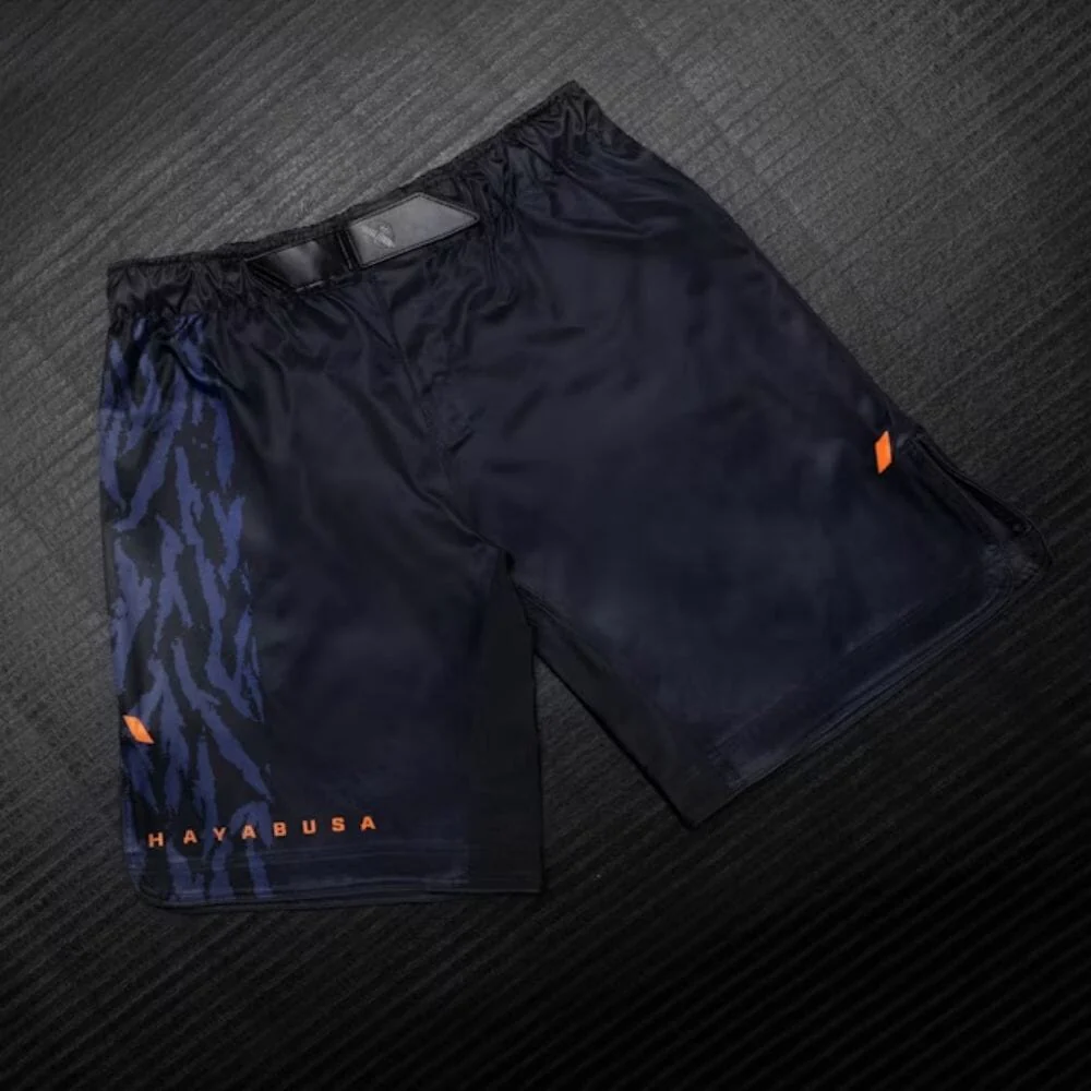 Hayabusa Apex 3/4 Thigh Fight Shorts Dusk Blue - Image 2