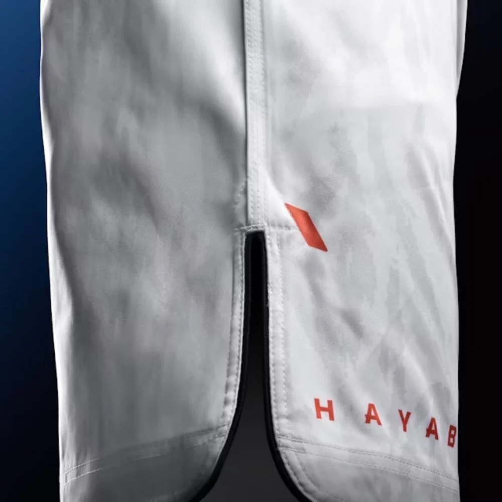 Hayabusa Apex 3/4 Thigh Fight Shorts Ash White - Image 6