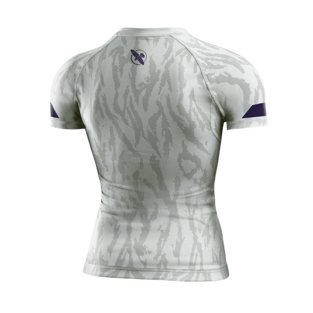 Hayabusa Womens Apex Short Sleeve Rashguard Stone Beige - Image 7