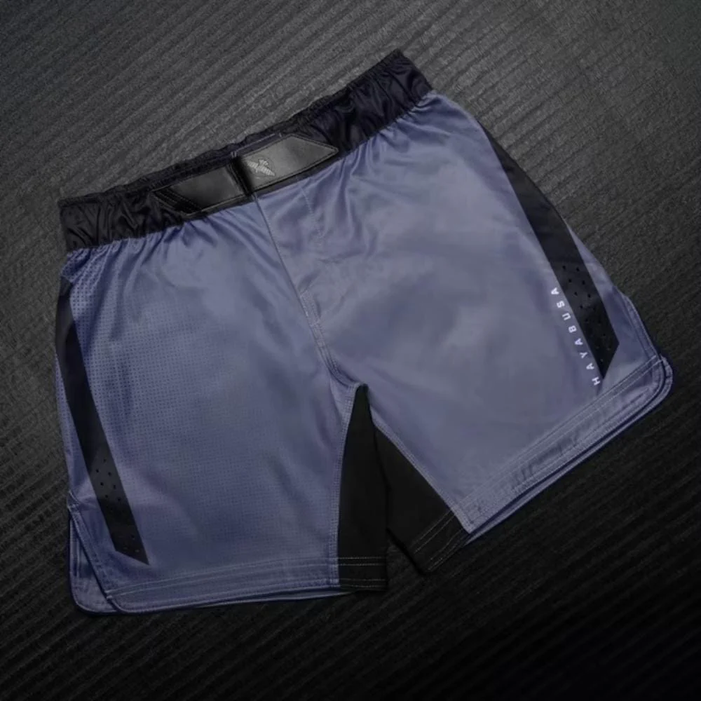 Hayabusa Core 3/4 Thigh Fight Shorts Blue - Image 2