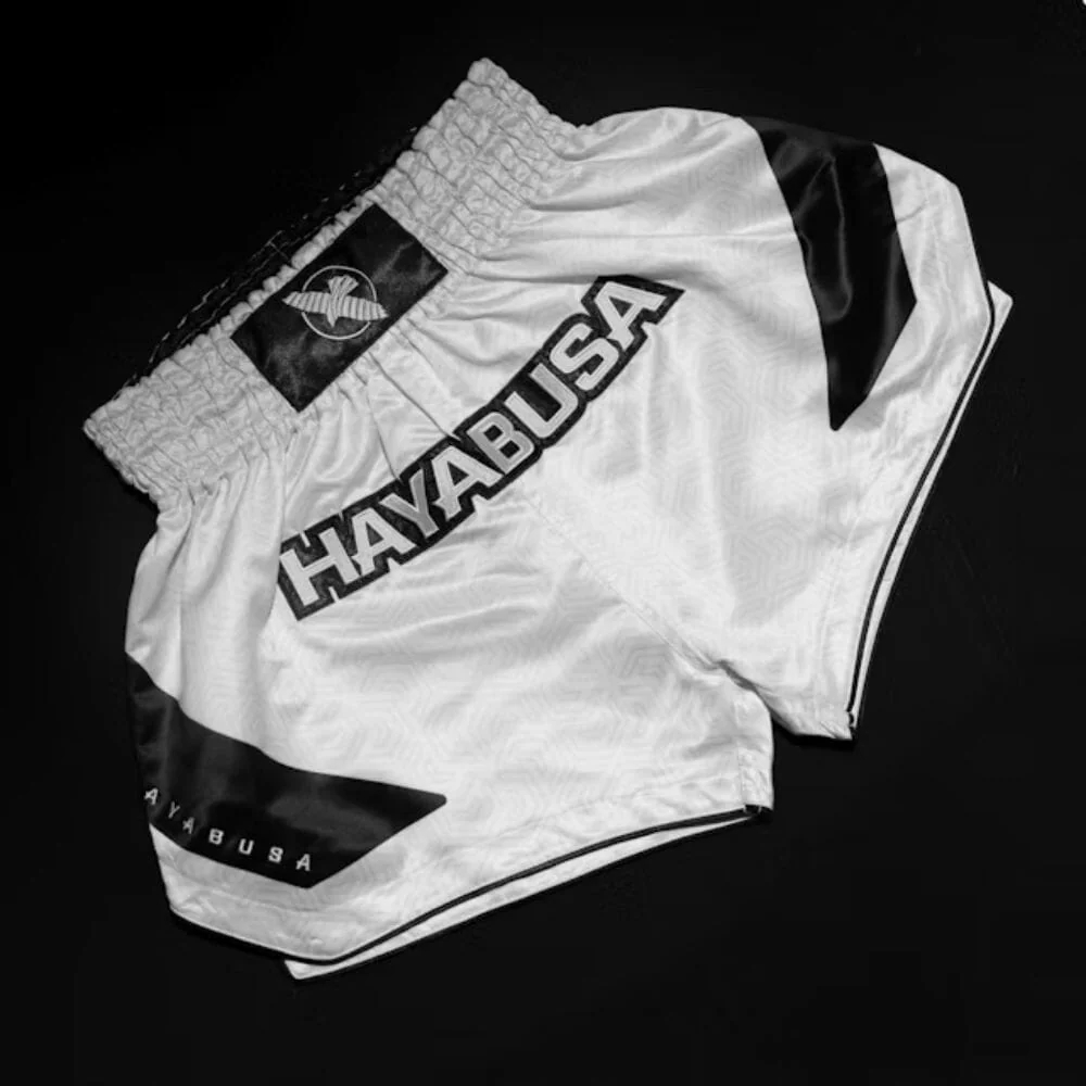 Hayabusa Core Muay Thai Shorts White - Image 7