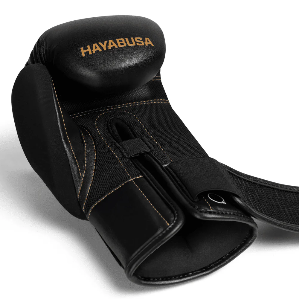 Hayabusa E1 Boxing Gloves Black/Gold - Image 2