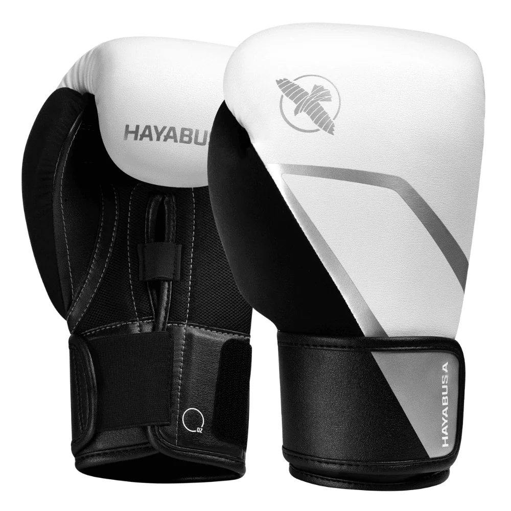 Hayabusa E1 Boxing Gloves White/Silver