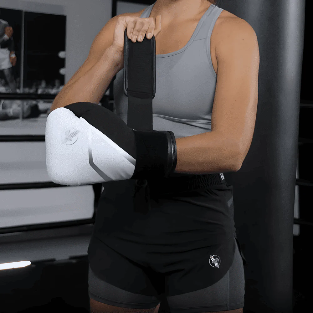 Hayabusa E1 Boxing Gloves White/Silver - Image 3