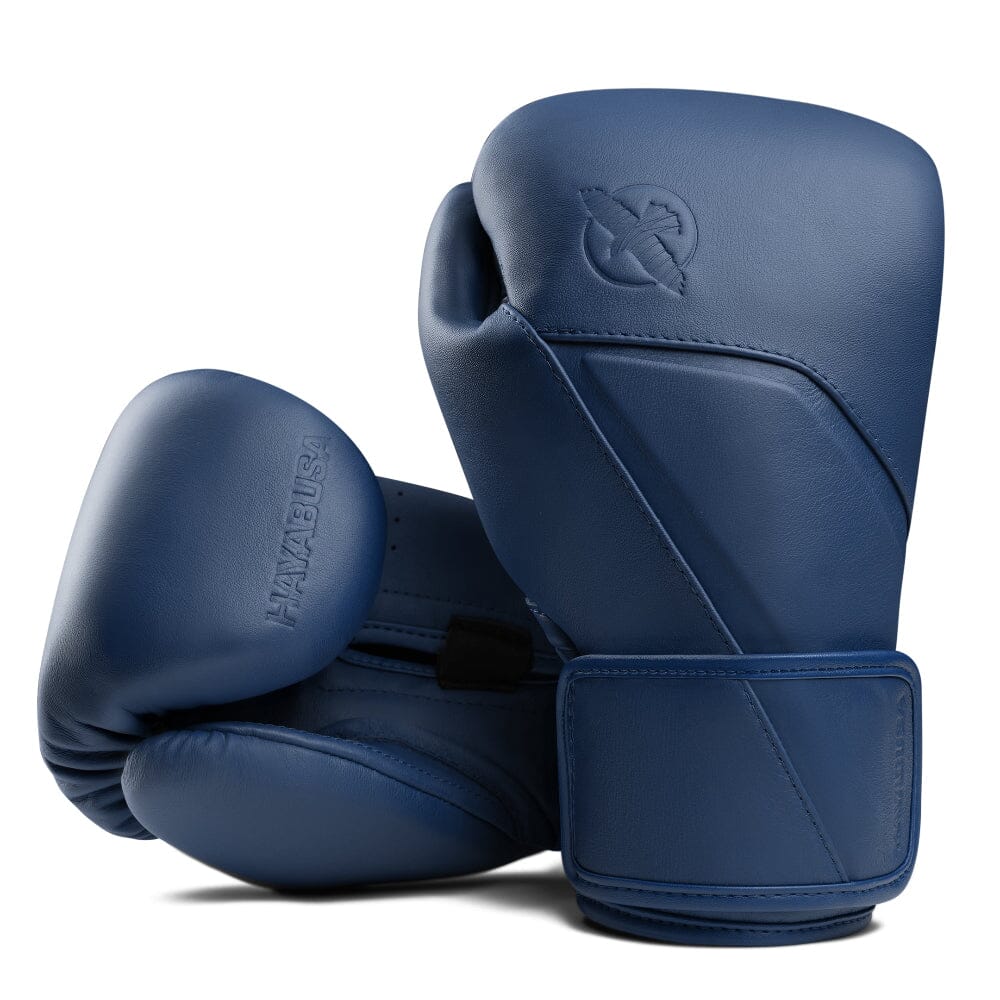 Hayabusa E1 Leather Boxing Gloves Blue - Image 2