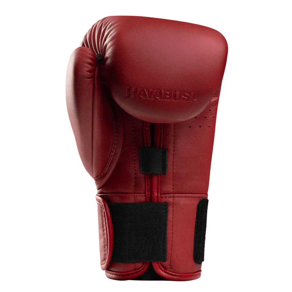 Hayabusa E1 Leather Boxing Gloves Red - Image 4