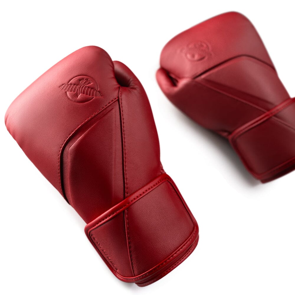 Hayabusa E1 Leather Boxing Gloves Red - Image 6