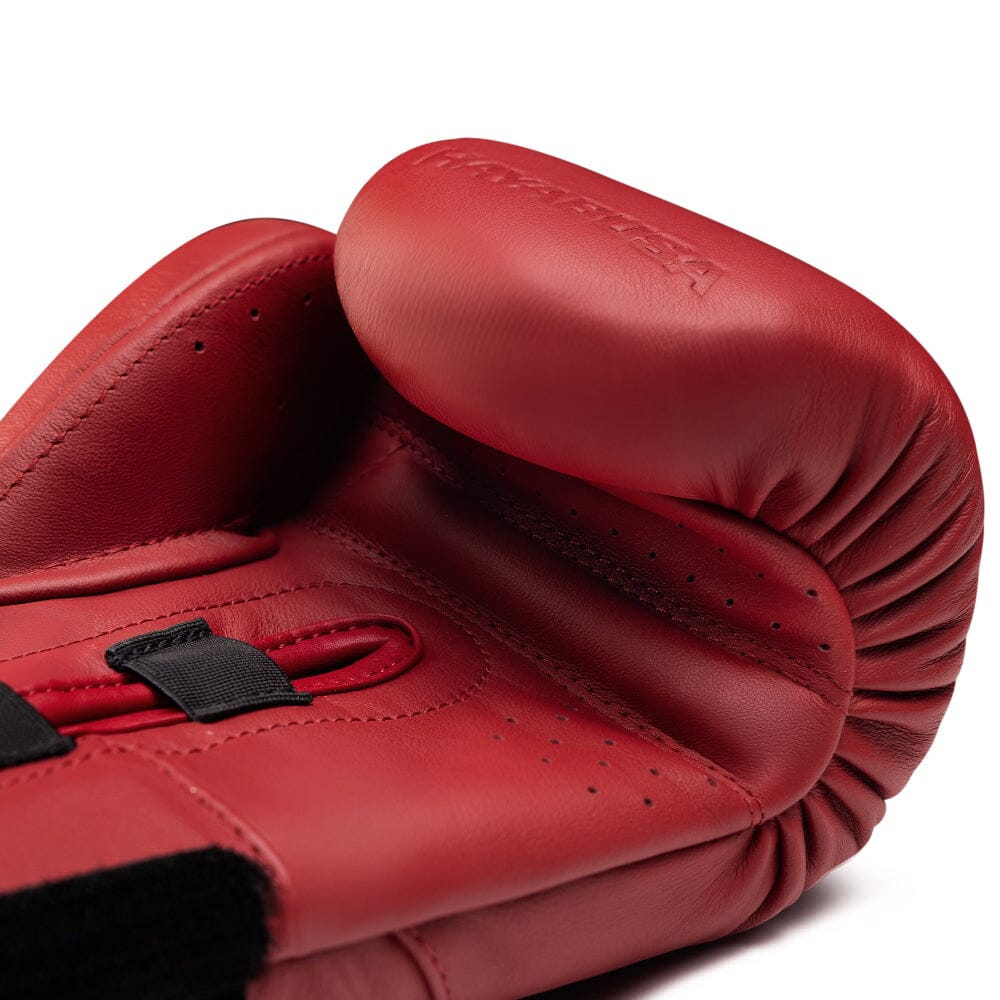 Hayabusa E1 Leather Boxing Gloves Red - Image 8