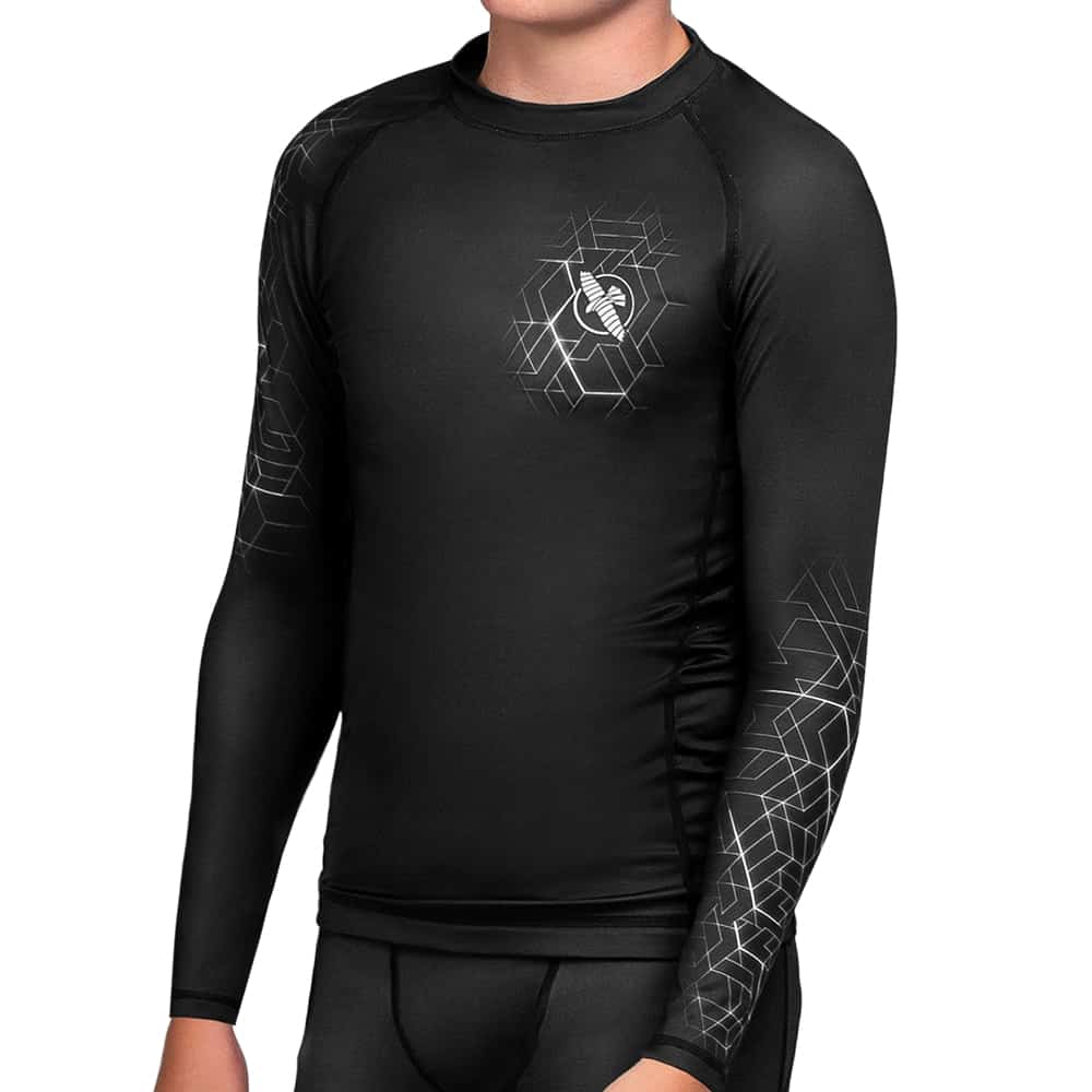 Hayabusa Geo Youth Long Sleeve Rashguard Grey