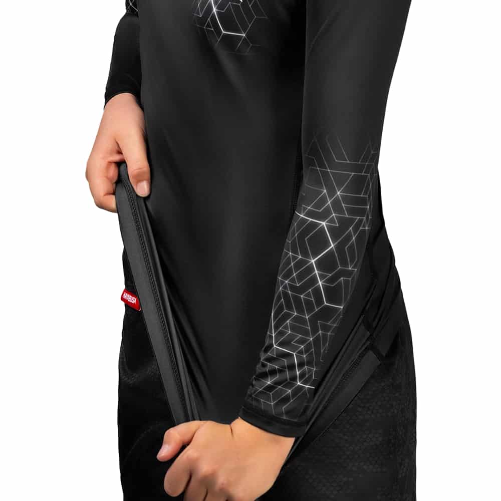 Hayabusa Geo Youth Long Sleeve Rashguard Grey - Image 4