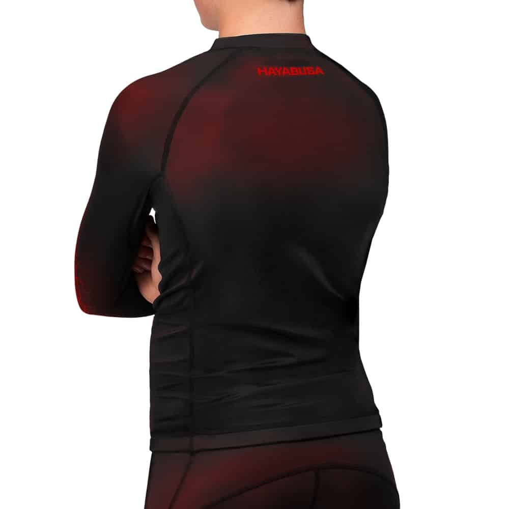 Hayabusa Geo Youth Long Sleeve Rashguard Red - Image 2