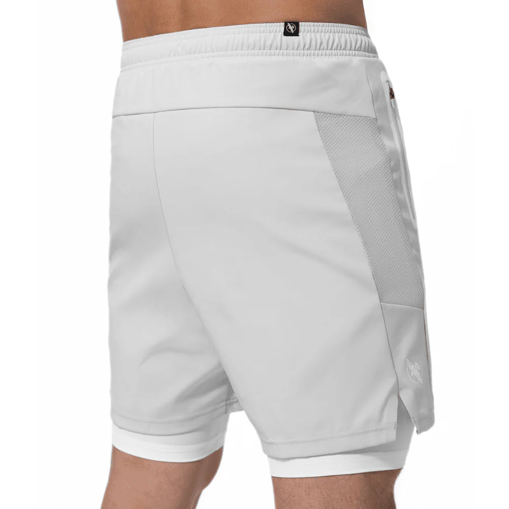 Hayabusa Mens Layered Performance Shorts Light Grey - Image 2