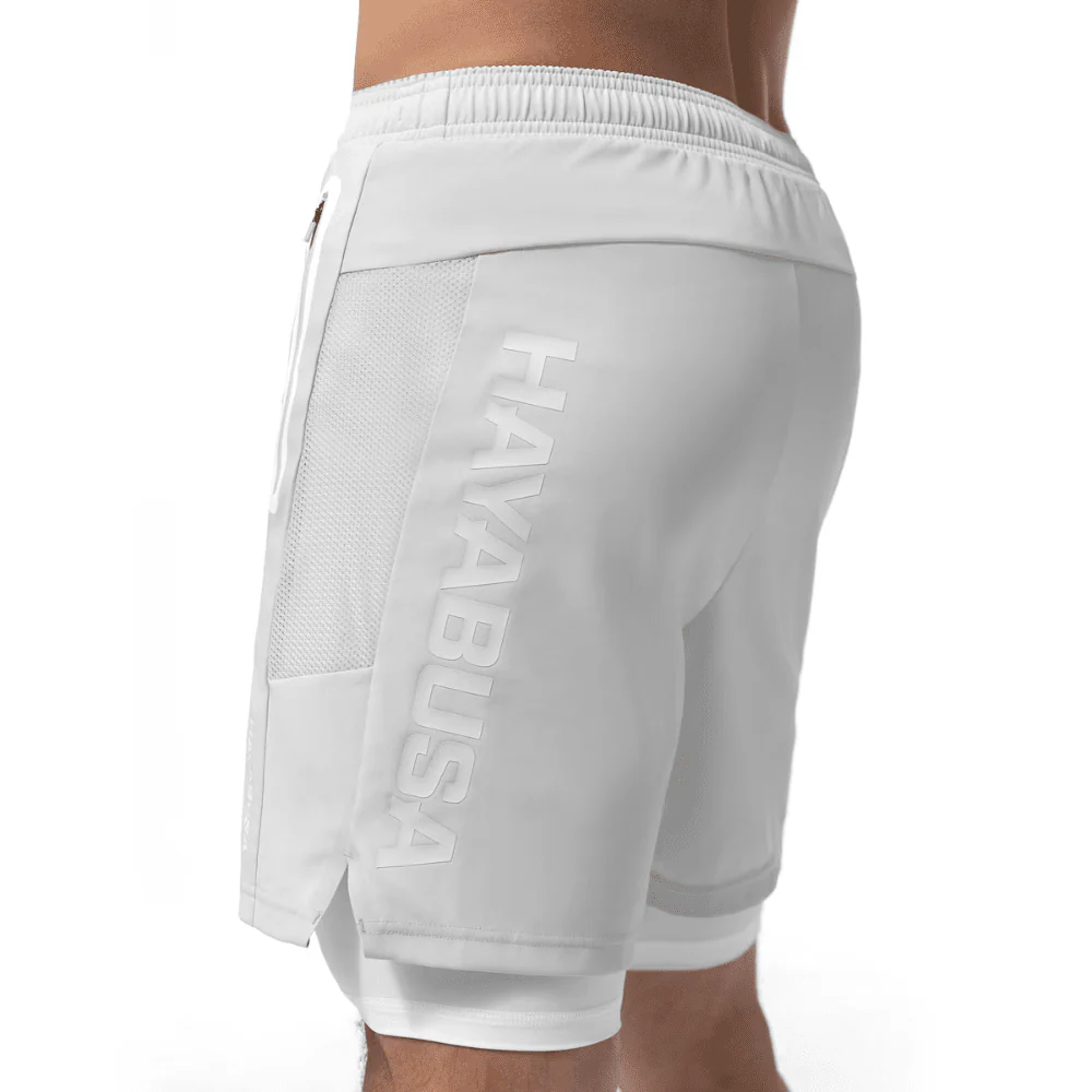 Hayabusa Mens Layered Performance Shorts Light Grey - Image 3