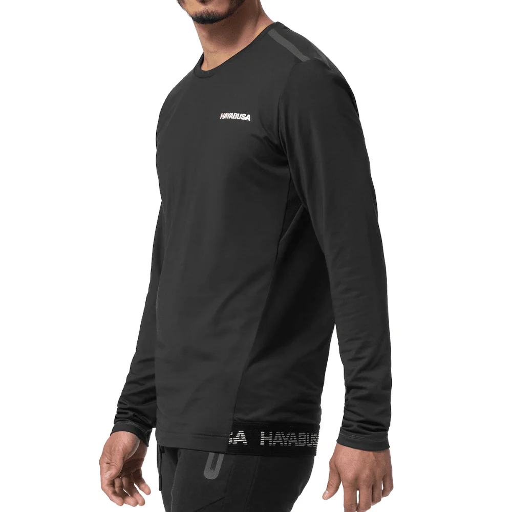Hayabusa Mens Long Sleeve Training Shirt Black - Image 2