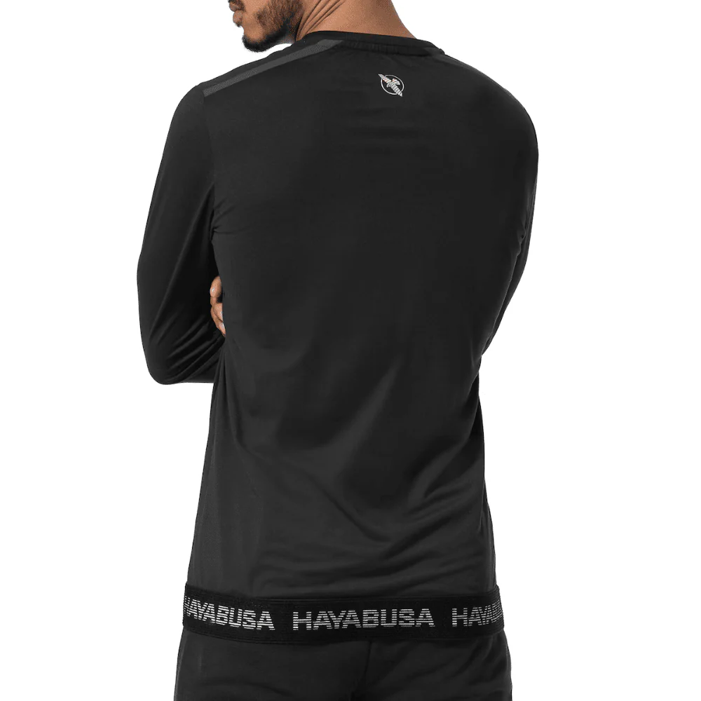 Hayabusa Mens Long Sleeve Training Shirt Black - Image 3