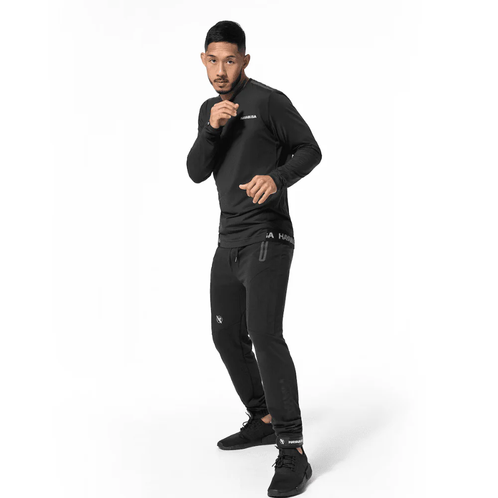 Hayabusa Mens Long Sleeve Training Shirt Black - Image 6