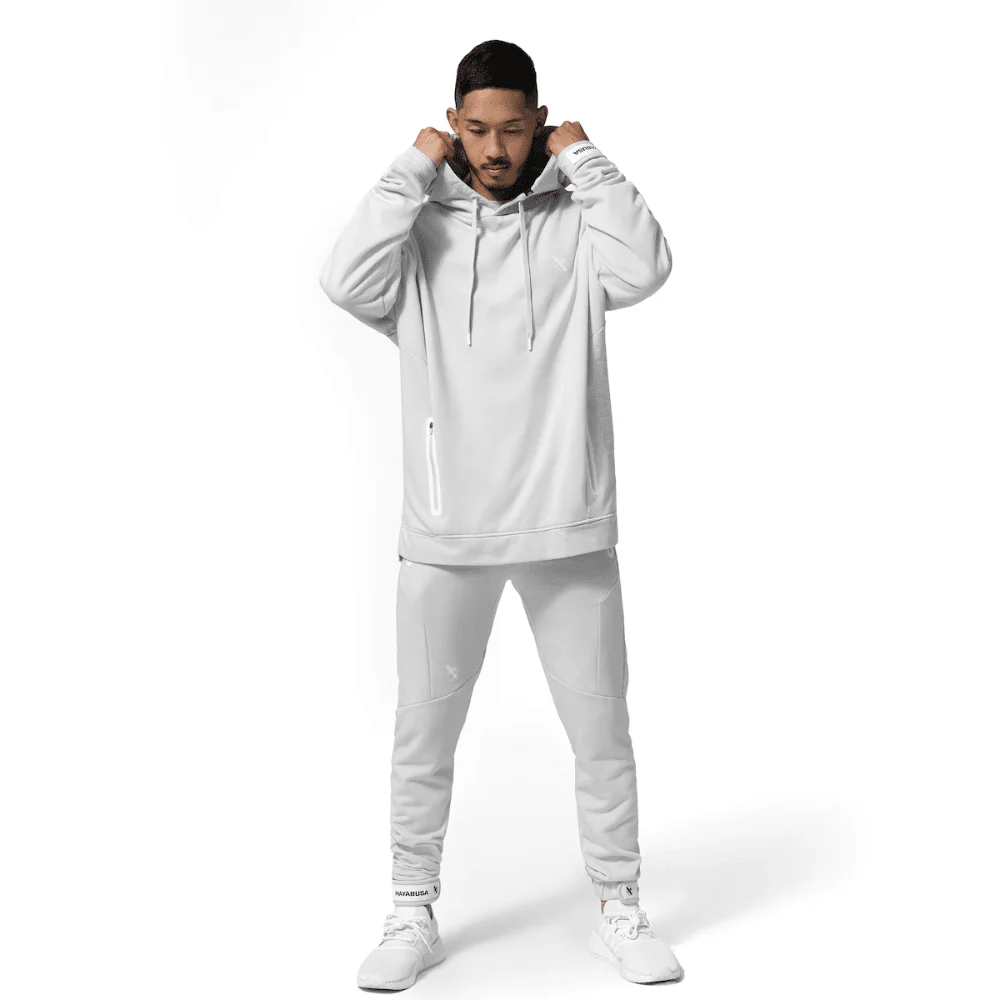 Hayabusa Mens Midweight Pullover Hoodie Light Grey - Image 2