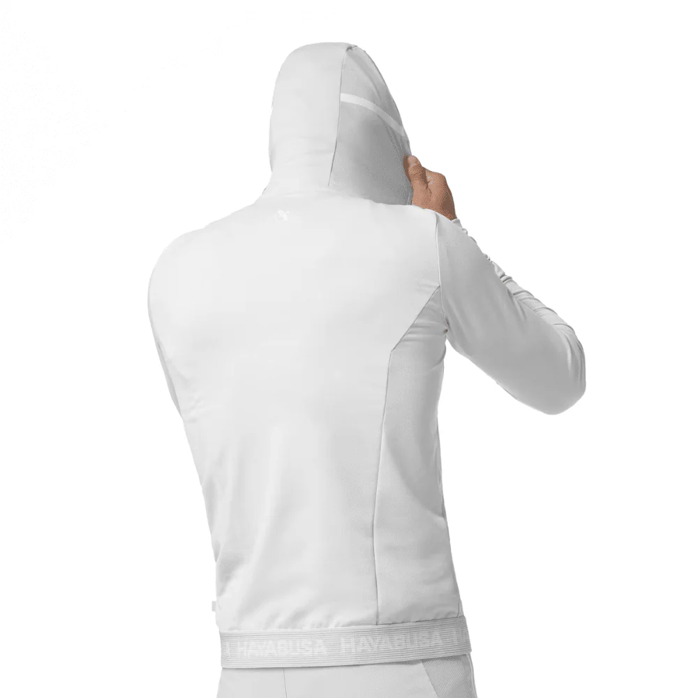 Hayabusa Mens Zip-Up Performance Hoodie Light Grey - Image 2