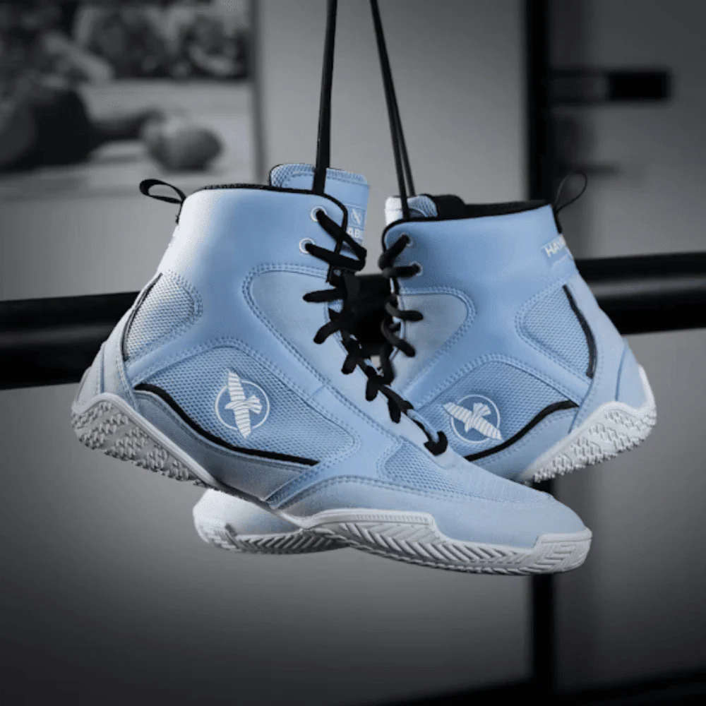 Hayabusa Pro Boxing Shoes Powder Blue - Image 4