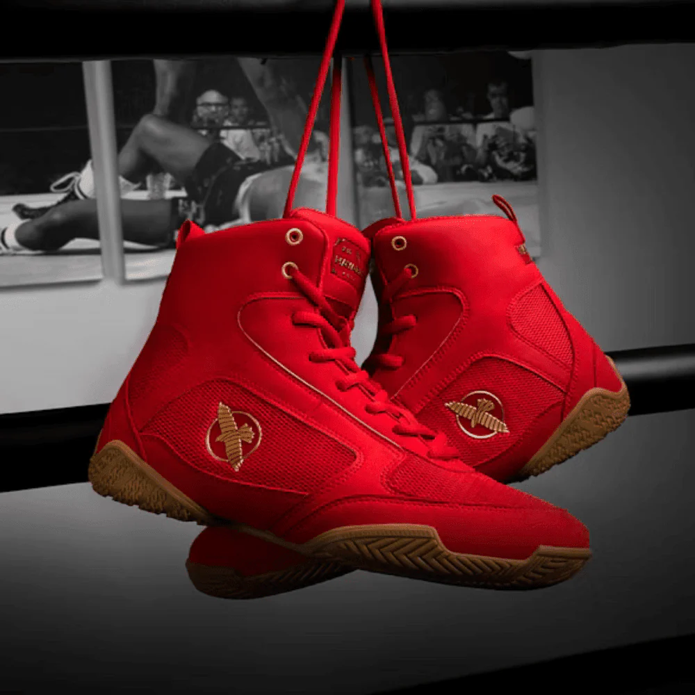 Hayabusa Pro Boxing Shoes Red - Image 6