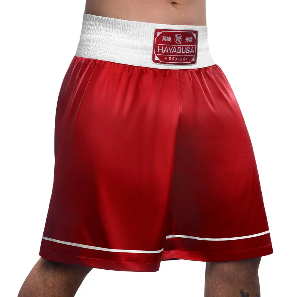 Hayabusa Pro Boxing Shorts Red - Image 2