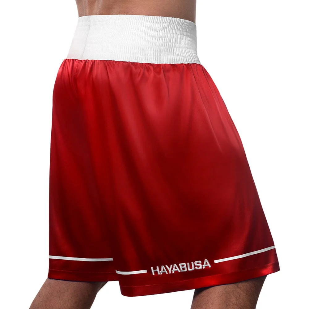 Hayabusa Pro Boxing Shorts Red - Image 3