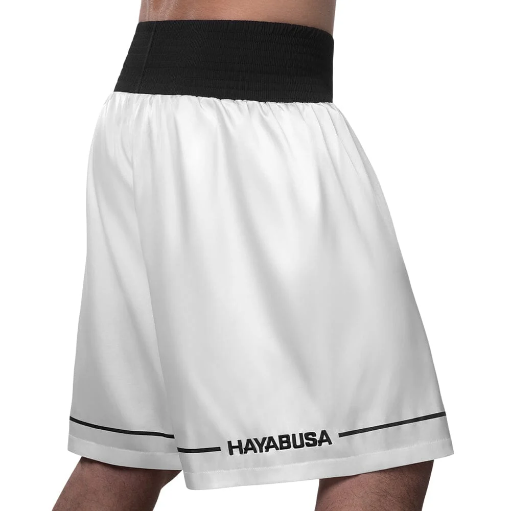 Hayabusa Pro Boxing Shorts White - Image 3